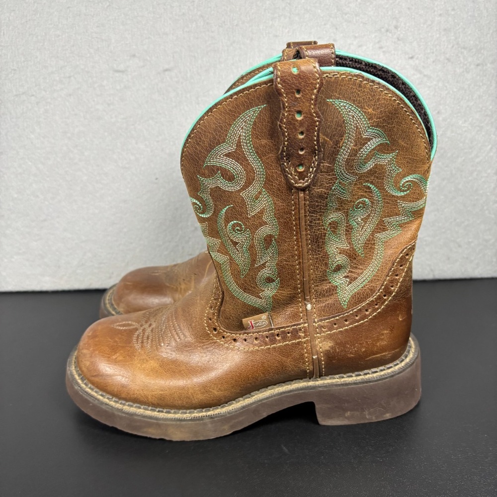 Justin Gypsy Gemma Cowgirl Women's Boots Size 6.5 B Brown Leather Western L9606